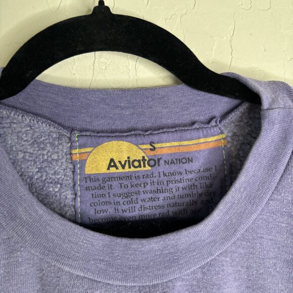 Aviator Nation Bolt Stitch Sweatshirt Set Purple - Picture 4 of 9